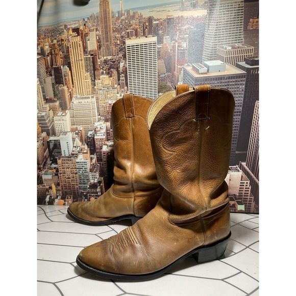 Justin Size Us Men's  13 D Brown Cowboy Boots # 2420 - Picture 6 of 14